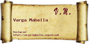 Varga Mabella névjegykártya